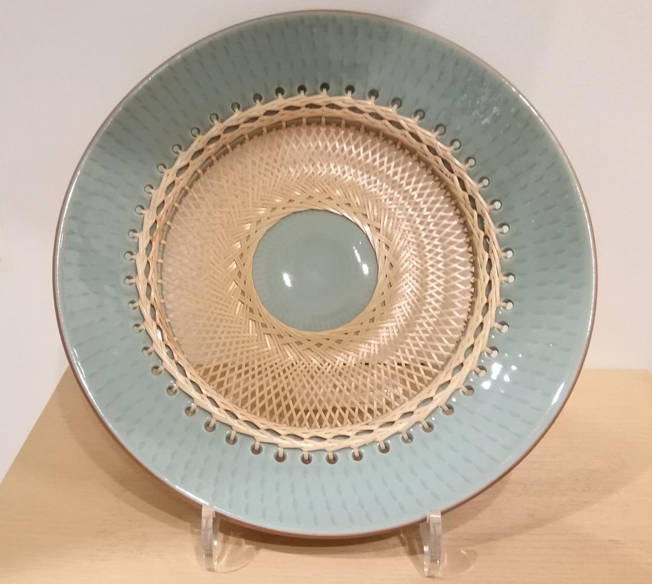 DENBY LUXOR 陶器皿 深皿 青と赤の模様 5枚セット 竜清